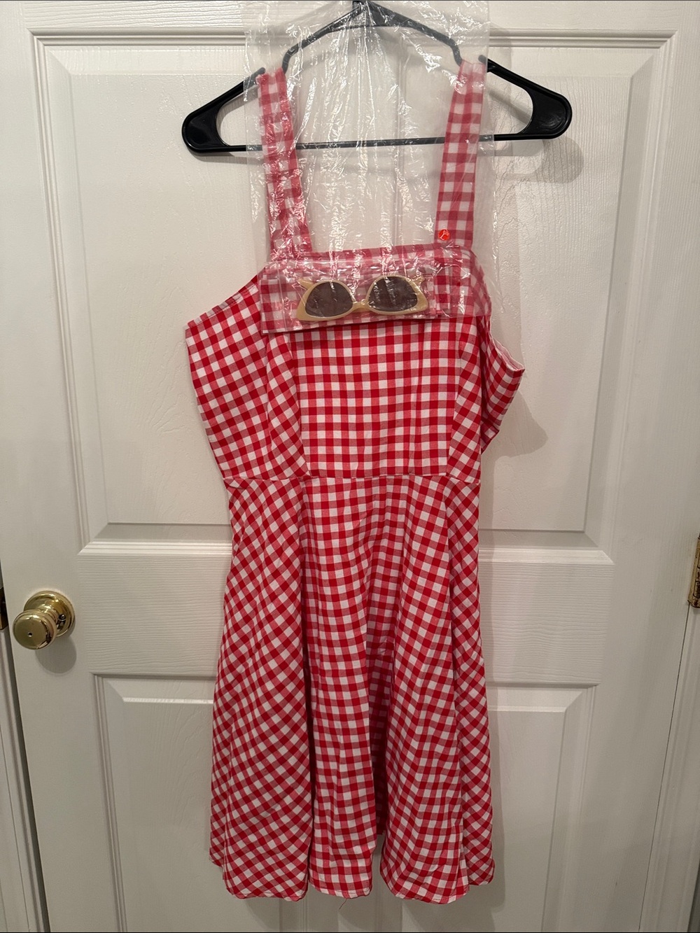 Red Gingham Girls' Pinafore Dress - Brand: